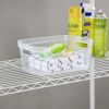 Medium Open Bin Plastic, Clear, Set of 8