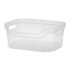 Medium Open Bin Plastic, Clear, Set of 8