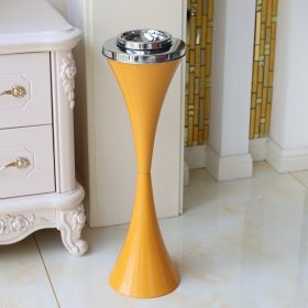 Floor Fashion Elevator Corridor Vertical Mahjong Chess Room With Lid Large Ashtray (Color: yellow)